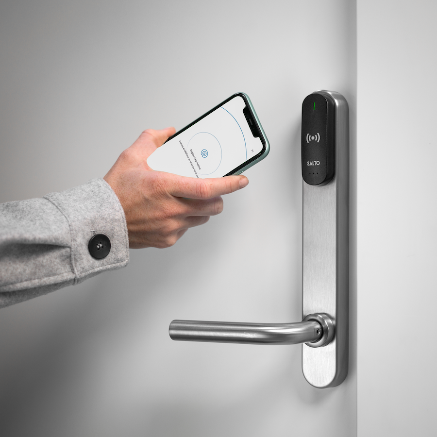 Salto Systems autonomous entrance with phone